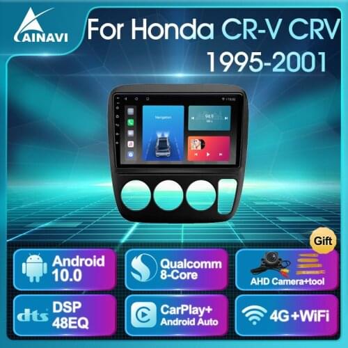 Car Radio Android 10.0 QLED Screen For Honda CR-V CRV 1995-2001 Auto Stereo Multimedia Player Navigation GPS Carplay DTS No 2din