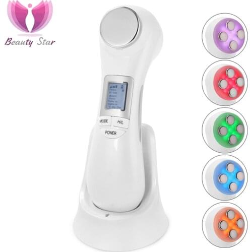 Beauty Star Photon LED Therapy RF Radio Frequency Facial Massager EMS Ultrasound Face Lifting Eye Face Skin Tighten Device