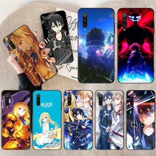 TOPCASHOP Sword Art Online SAO anime Phone Case for Xiaomi Mi Note 10 Lite Mi 9T Pro xiaomi 10 10 CC9 Pro 9SE