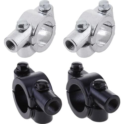VODOOL 25mm Motorbike Mirror Mount Clamp Brackets Adaptor Holder Accessories Moto Handlebar Metal Rear View Mirror Mount Holder