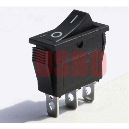 KCD1-01W Black Button 3 Winding Pins High Quality Rocker Switch For Hair Dryer Toggle Switch 21*15mm 100pcs/bag