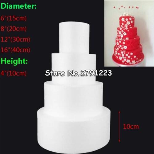 1pcs Different Sizes Handmade Round Cake Foam Polystyrene Styrofoam Party DIY New Decorations