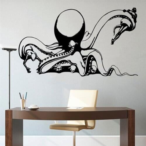Wall Art Sticker The Sea Room Decoration Beauty Interior Design Decal Tattoo Octopus Mural Removeable Decor LY399