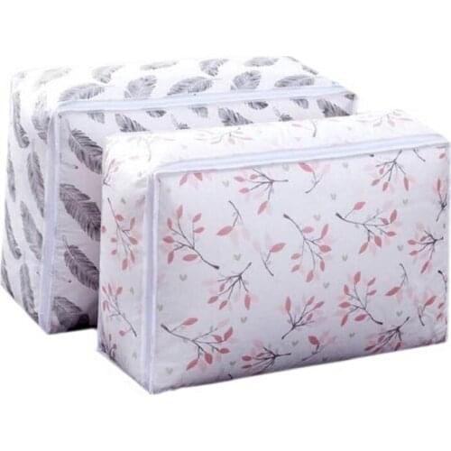New Non-woven Portable Clothes Storage Bag Organizer Foldable Two Size Of Storage Bag For Pillow Blanket Bedding Kitchen Home