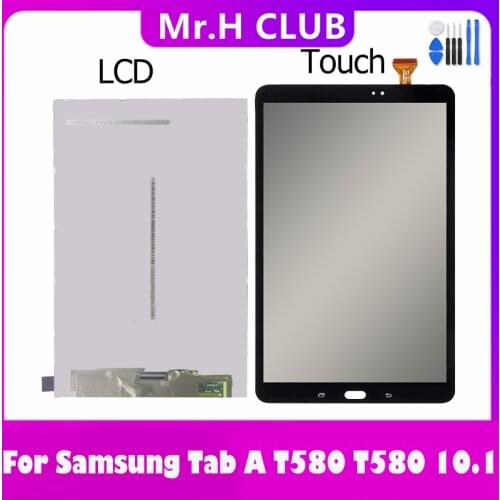 New LCD For Samsung Galaxy Tad A 10.1 SM-T580 SM-T585 T585 T580 LCD Display And Touch Screen Digitizer Assembly With Tools
