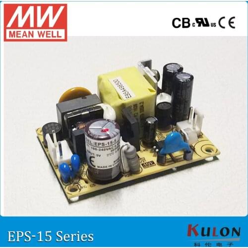 Original Meanwell EPS-15-24 single output 24V 0.625A 15W open frame Mean Well Power Supply