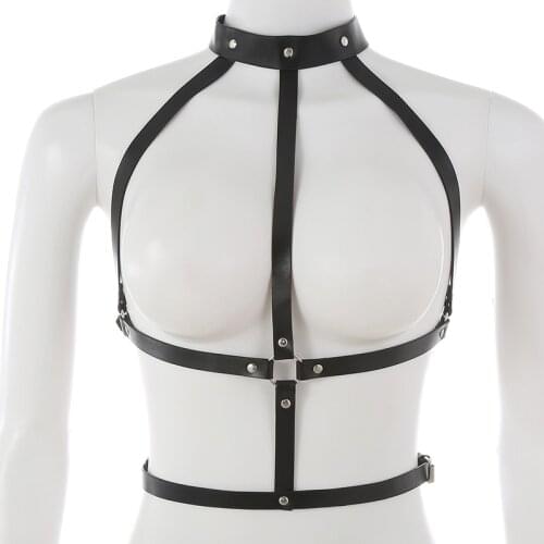 Sexy BDSM Bondage Leather Harness Toys For Women Garter Belt Adult Game Outfit Bra Suspenders Straps Jewelry Accessories
