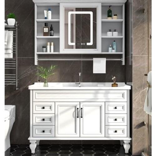 Bathroom cabinet simple bathroom cabinet floor toilet washstand rock plate integrated wash basin basin cabinet combination