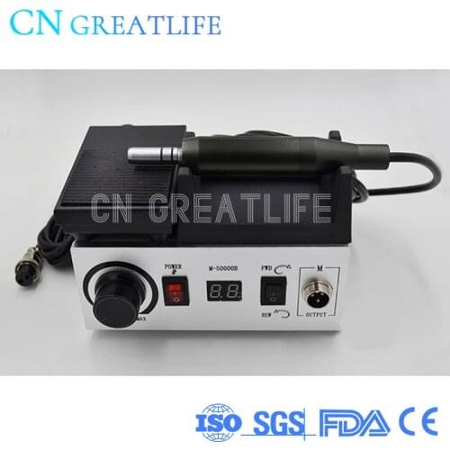 Dental Lab Equipment 50,000rpm Electric Dental Brushless Micromotor Unit with E Type Handle Jewellery Grinding Machine