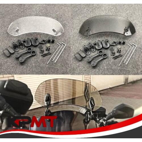 For Honda BMW F800 R1250GS R1200GS Yamaha TMAX 530 560 SX Vespa KYMCO SYM Windshield Wind Screen Universal Adjustable WindScreen