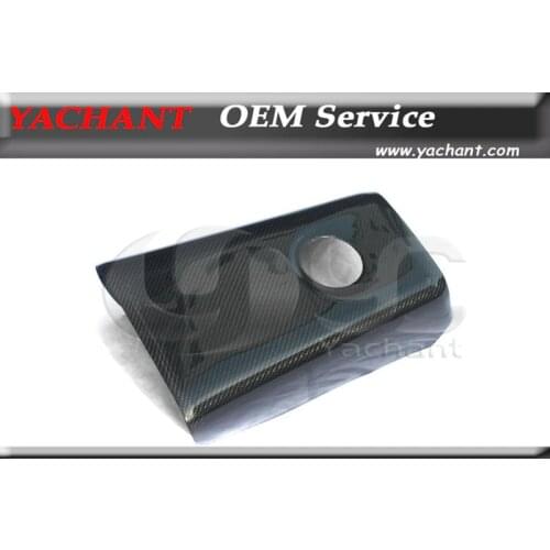 Dry Carbon Fiber Twill Weave Interior Trim Fit For 2008-2015 R35 GTR CBA DBA Rear Armrest Cup Holder Surround Cover Trim