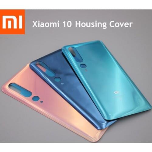 Xiaomi Mi 10 3D Glass Back Battery Cover Rear Door Phone Housing Case Replacement Parts For Xiaomi Mi 10 5G With Sticker & Logo