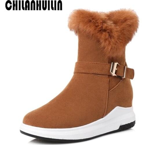 2021 winter boots new Korean version plus velvet warm snow boots female short tube cotton boots tassel zipper ankle boots woman