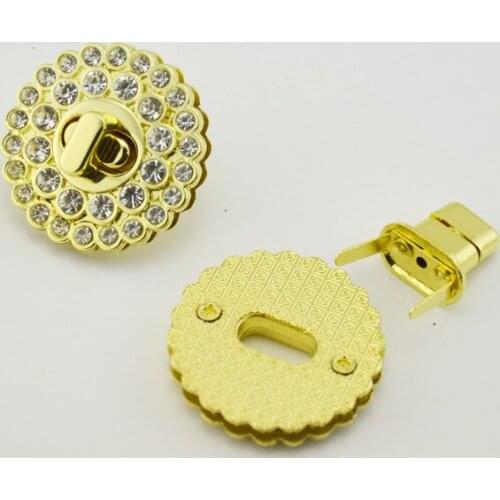 4pcs Metal Clasp Turn Twist Lock Spring Buckle for DIY Handbag Bag Purse Hardware Closure Bags Parts Leather Accessories