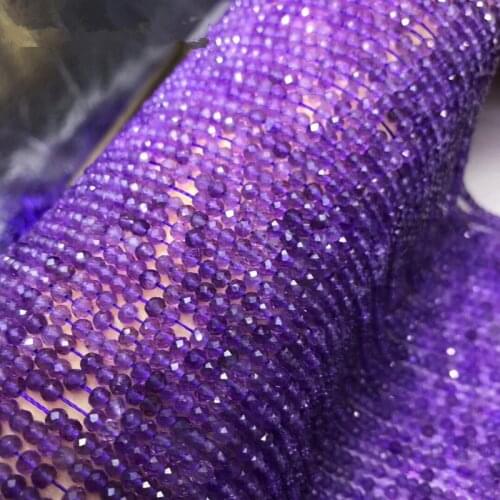 AAAA amethyst roundel faceted 2*3mm for DIY jewelry making loose beads FPPJ wholesale beads nature gemstone