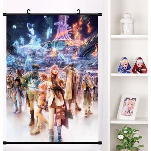Anime Fina Fantasy Unita Wall Scroll Mural Poster Wall Hanging Poster Otaku Collect Art Printing picture Home Decor dropshipping
