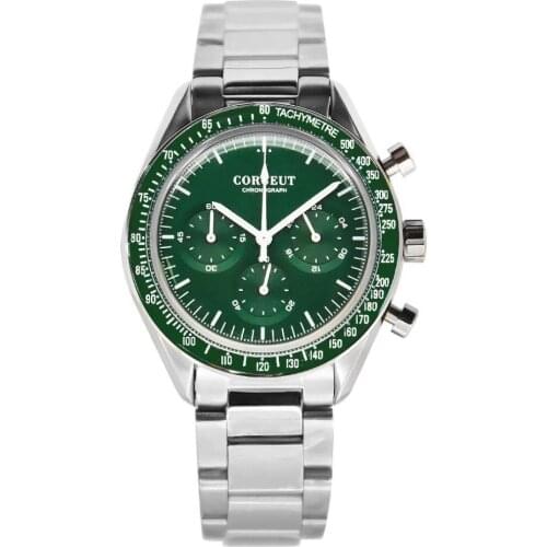 CORGEUT New Men Watch Sport 24 Hours Multifunction Watches Luxury Full Steel Full Chronograph Quartz Clock Men Relogio Masculin