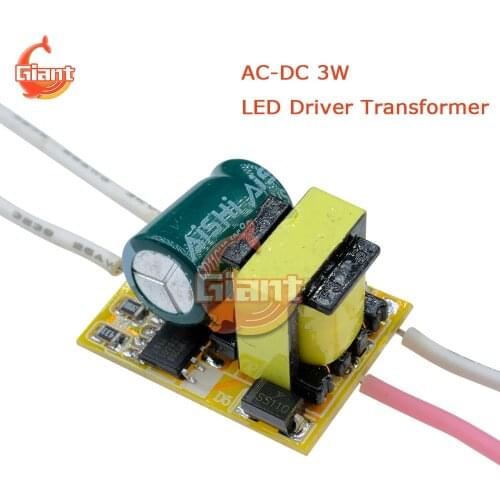 AC to DC 3W LED Light Driver Transformer Chip Power Supply Switch AC 85-265V DC 9V-12V 3W Power Supply Adapter Module Board DIY