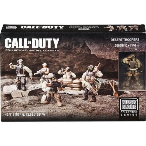 Mega Bloks Call of Duty Desert Troopers Action Figurines Collector Construction Sets Birthday Gifts for Children and Adults