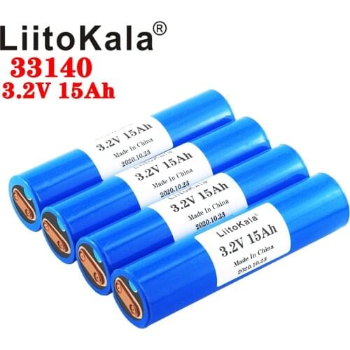 LiitoKala 33140 3.2v 15Ah lifepo4 12v 24V 36V 48V 20AH 30AH ebike electric bicycles RV Motorhome scooter