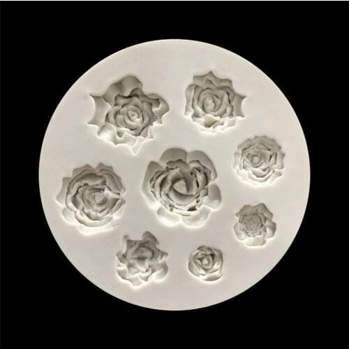 The roses Leaf Cakes Molds Silicone Mold Fondant Cake Chocolate Soap Candy Biscuit Sugar Mold Baking Kitchen Accessories DIY