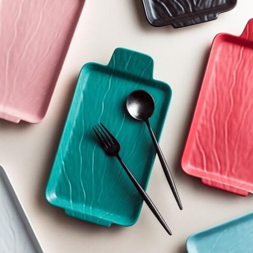 Creative Nordic Ins Wind Ceramic Plate Matte Western Food Plate Steak Simple Glazed Tableware One Generation