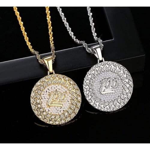 Funmode Fashion Rope Design Men/Women Hip hop iced out Bling Necklace For Women Accessories Jewelry Wholesale FN234