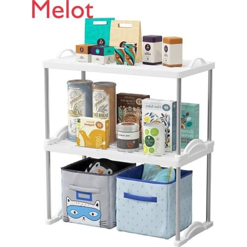 Desktop Storage Rack Kitchen Bathroom Sink Shelf Living Room Office Floor Multi-Layer Storage Article Storage Shelf