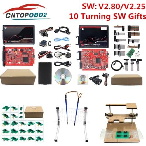 KESS 5.017 2.80 EU Red KESS K-TAG 7.020 2.25 4 LED Online KESS No Token Limited LED BDM Frame ECU Chip Tuning Programmer Tooll