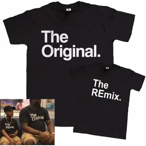 Original and REmix funny Men t-shirt Father Son Daughter Dad Christmas Gift
