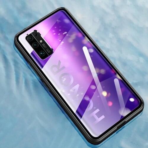 Transparent Glass Phone Case For Huawei P30 Lite P20 P40 Pro Nova 5T Cover 9H Tempered Case For Honor 20S 20 Lite 30 Pro Plus