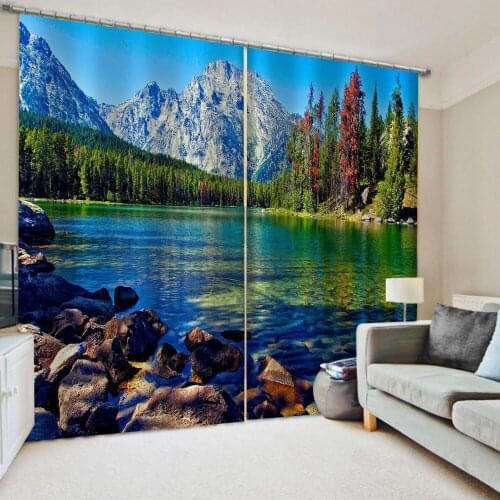 Luxury Blackout 3D Window Curtains For Living Room Bedroom nature scenery landscape curtains 3d stereoscopic curtains
