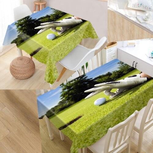 Custom golf ball Modern Dustproof Tablecloth High Quality Print Tablecloth Everything for Home and Kitchen