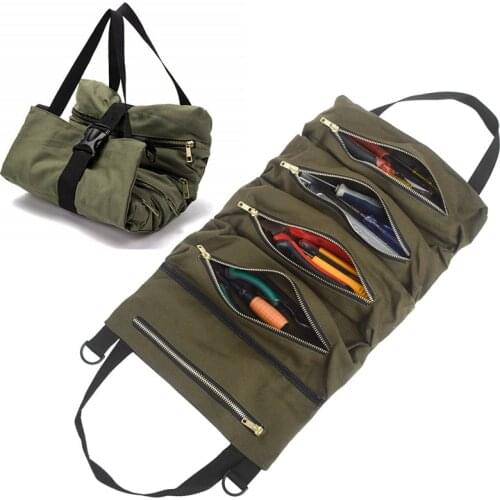 Tool Storage Bag Outdoor Camping Car Tools Pouch Canvas Hanging Automobile Tool Carrier Tote Holder Back Seat Organizer X443B