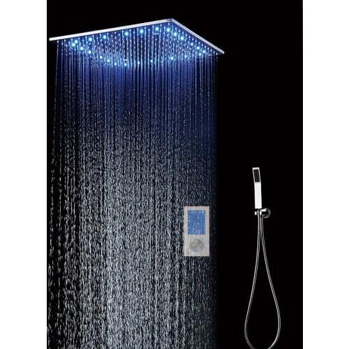 Smart screen touch SUS 304 bathroom thermostatic ceiling overhead rain shower