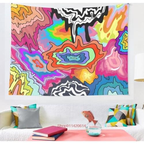 Trippy tapestry witchcraft tapestry Bohemian decoration home decoration Hippie