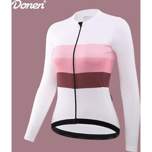 Donen cycling jersey long-sleeved womens new mountain road bike spring and autumn long-sleeved cycling jersey jacket