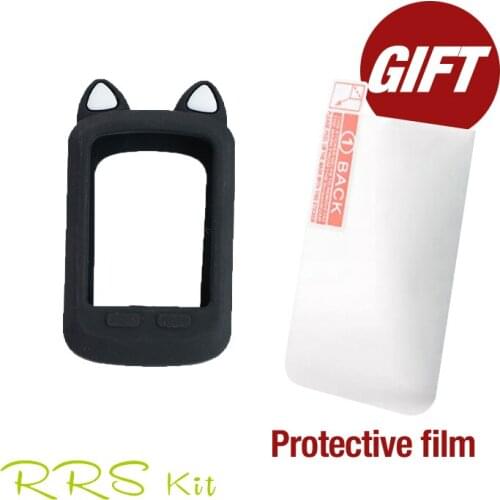 Rrskit Bike Computer Wireless GPS Speedometer Cat Silicone Case & Screen Broken-Resistant Protector Cover Fit XOSS Stopwatch