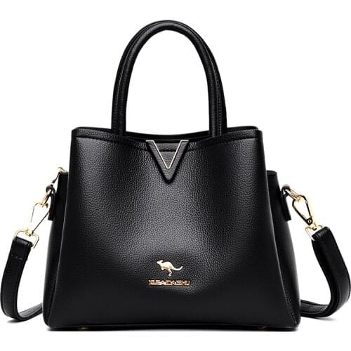 Luxury Leather Handbag Women Shoulder Bag Messenger Top-handle Bags Designer Brand Plaid Crossbody Bag Female Ladies Totes