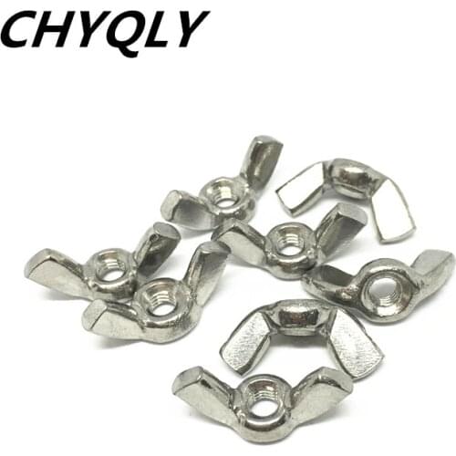 20pcs M3 M4 M5 M6 M8 M10 M12 Metric Thread 304 Stainless Steel Wing Nuts Butterfly Nuts