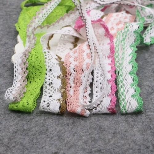 8yard 8mm-2.8cm color pure cotton Crocheted lace garment accessories manual DIY material accessories lace