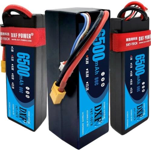 DXF 6200mAh 14.8V 80C Lipo Battery for RC Car 4S RC Lipo Battery Hardcase with Deans/XT60 Plug For RC Helicopter Car Boat Truck