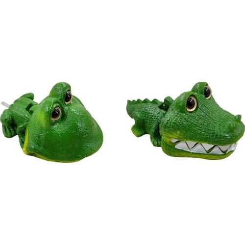 Fish Tank Increase Oxygen Pump Air Bubble Stone Ornament Frog/Crocodile Resin Model Aquarium Fish Tank Decoration