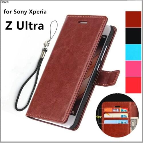 Card holder cover case for Sony Xperia Z Ultra ZU L4 C6802 C6833 leather phone bags wallet style with money slots