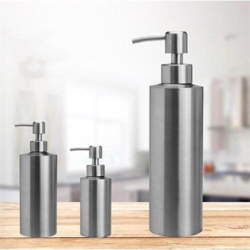 Liquid Soap Dispenser Bottle Stainless Steel Lotion Pump Bottles Kitchen Bathroom Shampoo Foam Dispensers 220ml 350ml 550ml