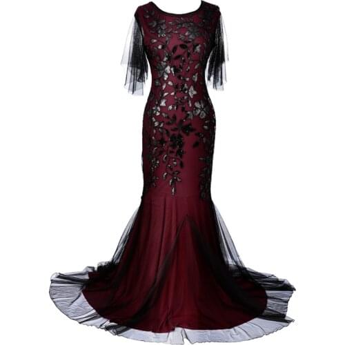 Women 1920s Flapper Cocktail Maxi Long Gatsby Dress Mermaid Formal Gown GA048