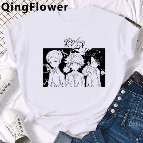 Anime the Promised Neverland summer top men graphic tees harajuku kawaii streetwear couple couple clothes t-shirt