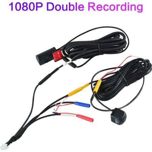 Hoxiao Car Rear Front View DVR Camera Rearview Cam 1080p Parking Double Recording 170 Degree Car Parking Reverse Backup Camera