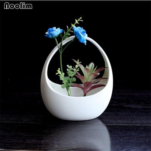 NOOLIM Garden Home Office Hanging Plant Pot Ceramic Succulent Plants Pots Creative Supplies for Indoor Decoration