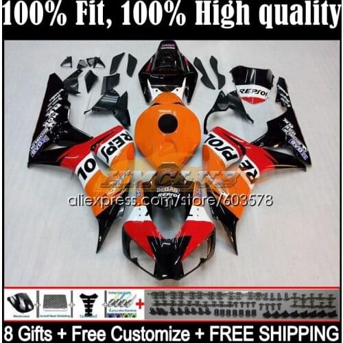 Injection Body For HONDA CBR 1000 RR CC CBR 1000RR 1000CC 49CL.23 CBR1000RR 06 07 CBR1000 RR 2006 2007 OEM Fairing Repsol orange
